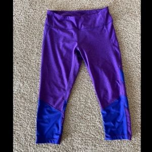 Zella Cropped Leggings Purple Large from Nordstrom